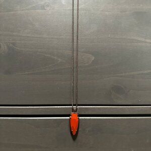 Kendra Scott Dark Orange Arrowhead Necklace